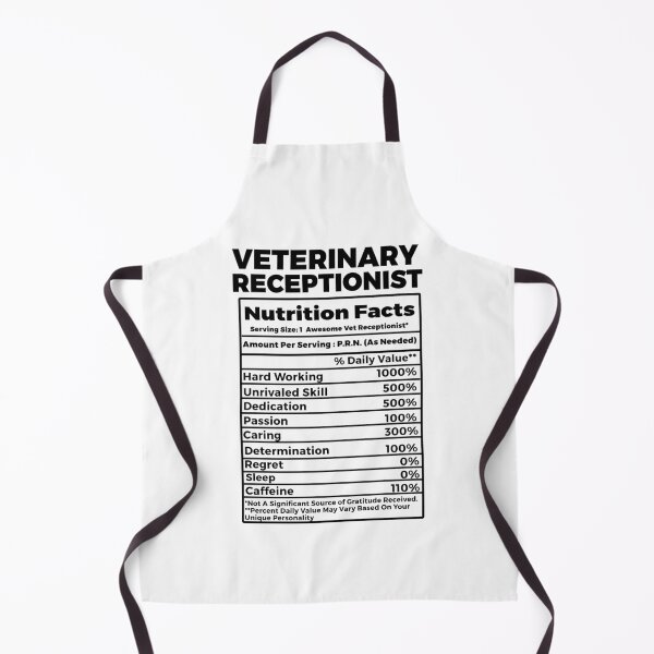 Item preview, Veterinary Receptionist Nutritional Facts - Funny Vet Receptionist designed and sold by TeesYouWant.