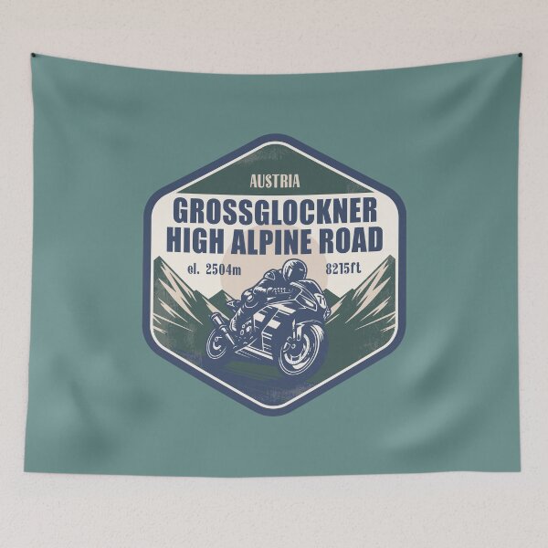 Item preview, Grossglockner High Alpine Road Austria Motorcycling Mountain Design designed and sold by CynthiaGraphics.