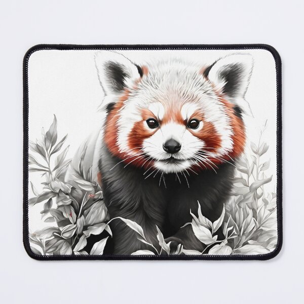 Item preview, Black and white Red Panda pencil drawing designed and sold by Pencil-Art.