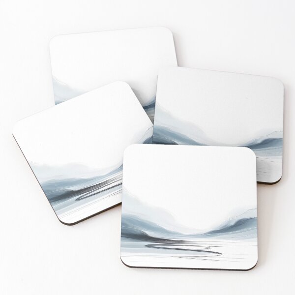 Item preview, Serene Blues: Abstract Minimalist Landscape Canvas designed and sold by PixelPonder.