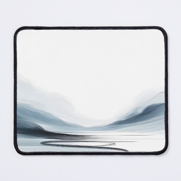 Item preview, Serene Blues: Abstract Minimalist Landscape Canvas designed and sold by PixelPonder.