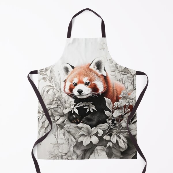 Item preview, Black and white Red Panda pencil drawing designed and sold by Pencil-Art.