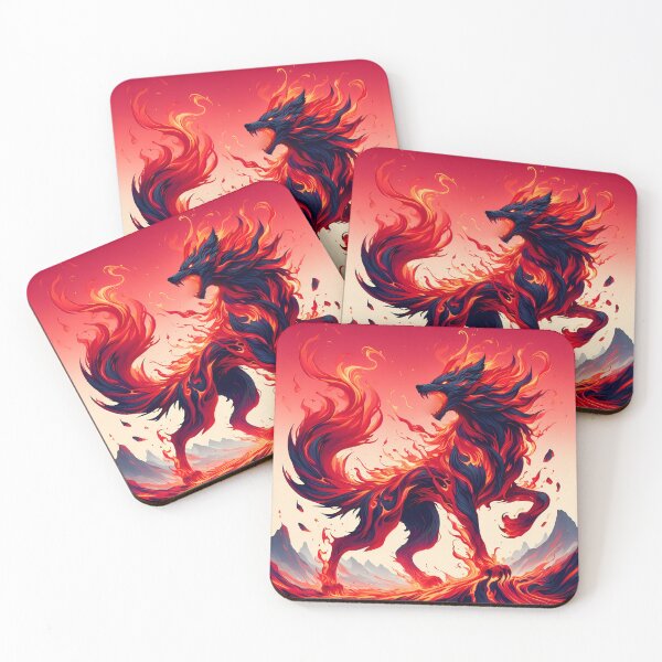 Item preview, Lava Fire Wolf, Ai Generated Art  designed and sold by ACC .