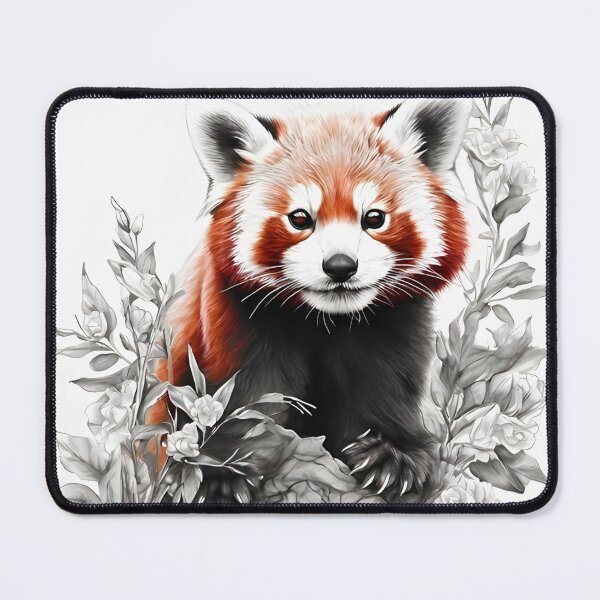 Item preview, Black and white Red Panda pencil drawing designed and sold by Pencil-Art.