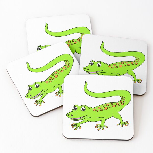 Item preview, Cute Happy Green Gecko Lizard animal designed and sold by micarto.
