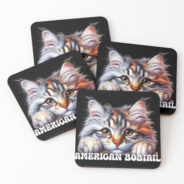 Item preview, American Bobtail Peeking Cat,  designed and sold by quiltsncatitude.