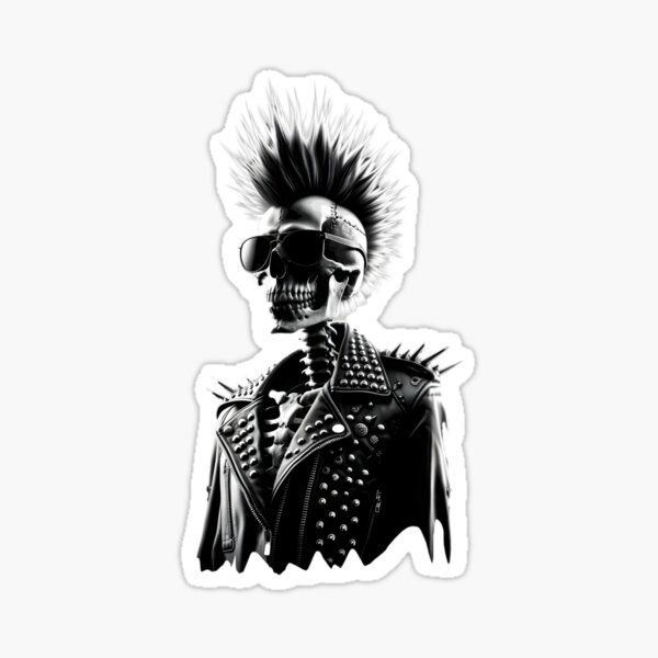 Item preview, Punk Skeleton High Contrast designed and sold by Berlin Ska Club.