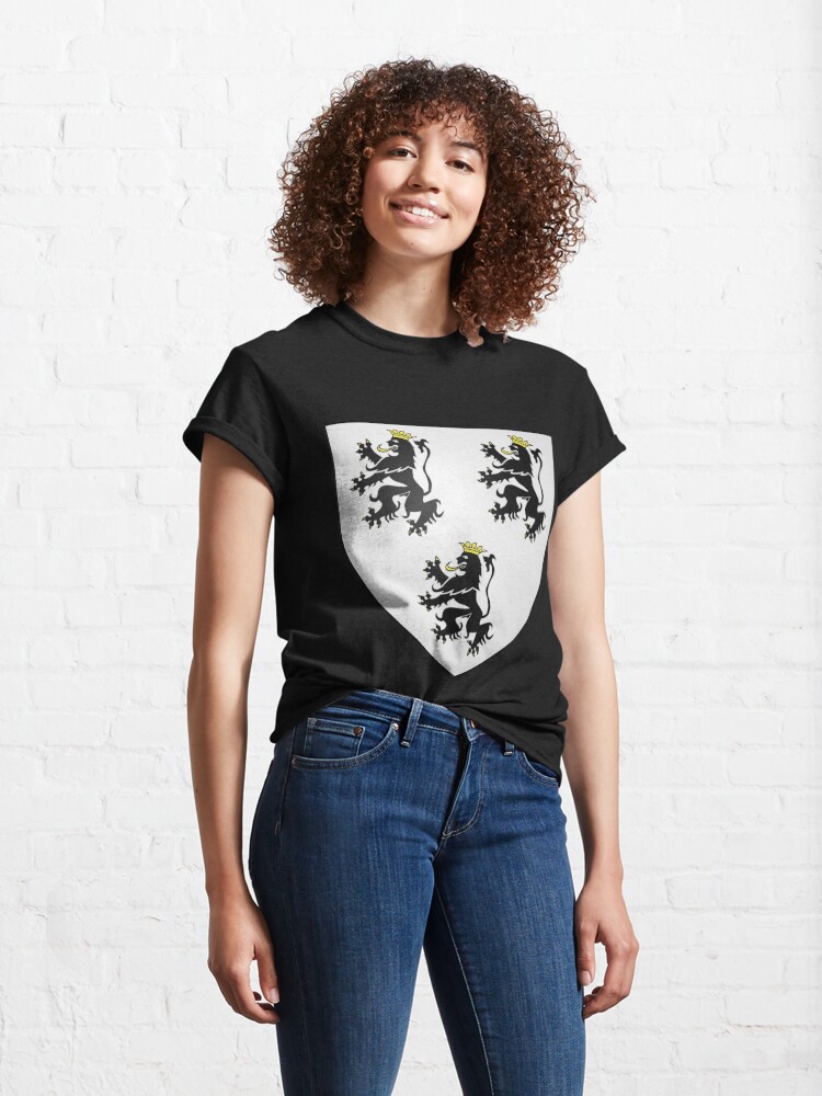 Alternate view of French France Coat of Arms 0888 Blason Charles de Hallwin v v Classic T-Shirt