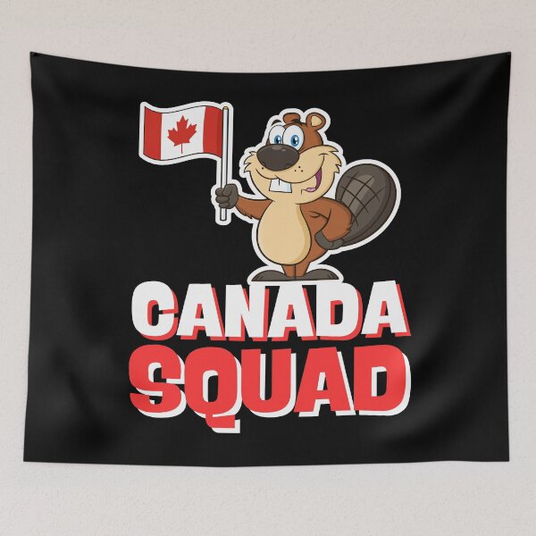 Artikelvorschau, Happy Canada Day Beaver Squad Lustige kanadische Ahornflagge entworfen und verkauft von BunBuntheDog-.