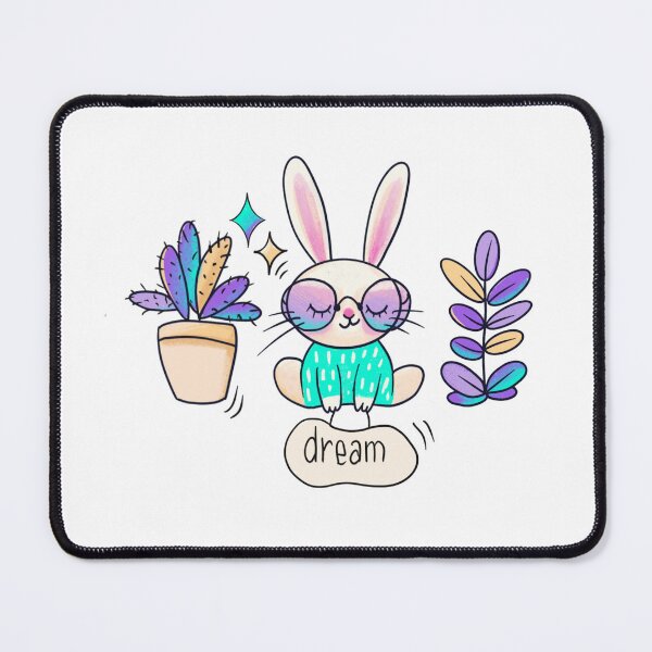 Item preview, Dream rabbit cute sticker design, decorative illustration designed and sold by NatalkaP.