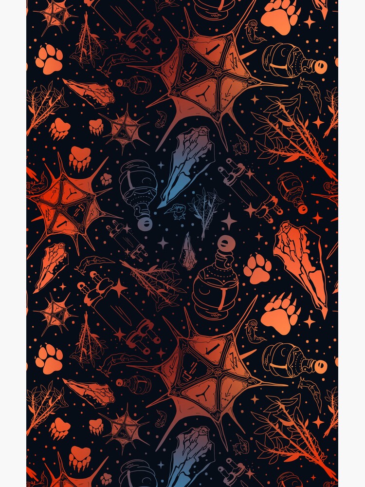 Thumbnail 4 of 4, Samsung Galaxy Phone Case, BG3 Pattern [red & blue ver.] Astarion Shadowheart Druid Potion Netherstone Worm Parasite Scroll DnD Gaming designed and sold by SugaredTea.