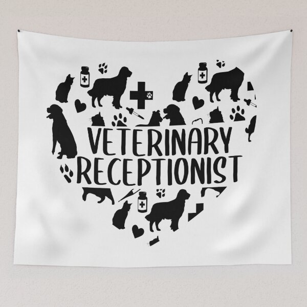 Item preview, Veterinary Receptionist Love designed and sold by TeesYouWant.