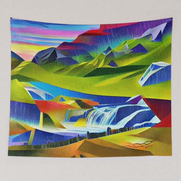 Item preview, Landscape with waterfall 2 designed and sold by George Hutton Hunter.