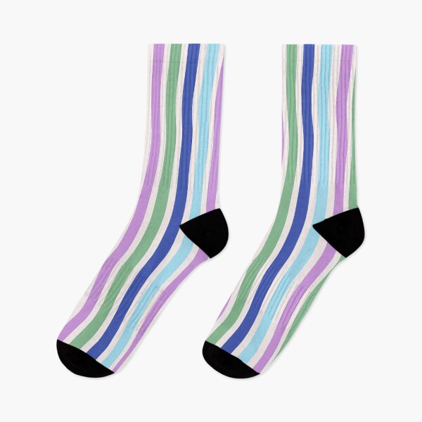 Item preview, Striped Serenity: Blue, Purple, Green Harmony designed and sold by herloque.