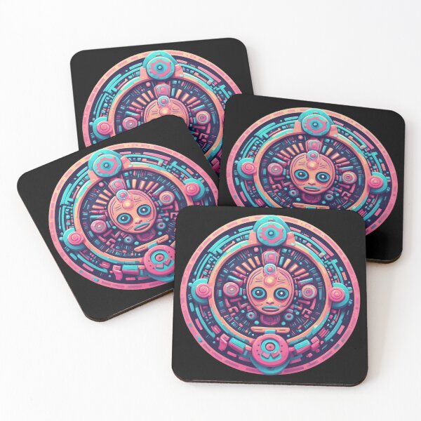 Item preview, Kawaii Cute Tribal Disc, Mayan Design, Pastel Goth designed and sold by Burn-Ego.