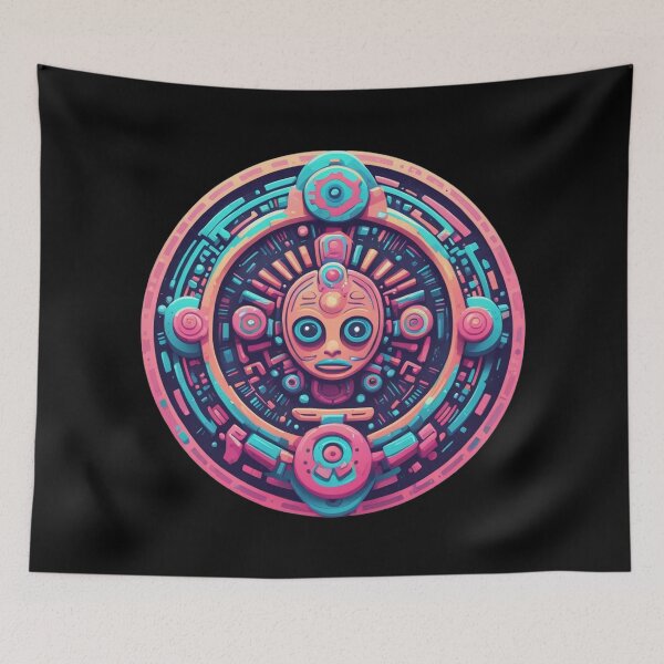Item preview, Kawaii Cute Tribal Disc, Mayan Design, Pastel Goth designed and sold by Burn-Ego.