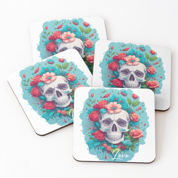 Item preview, A Romantic Skull with Flowers designed and sold by Magic-almix.