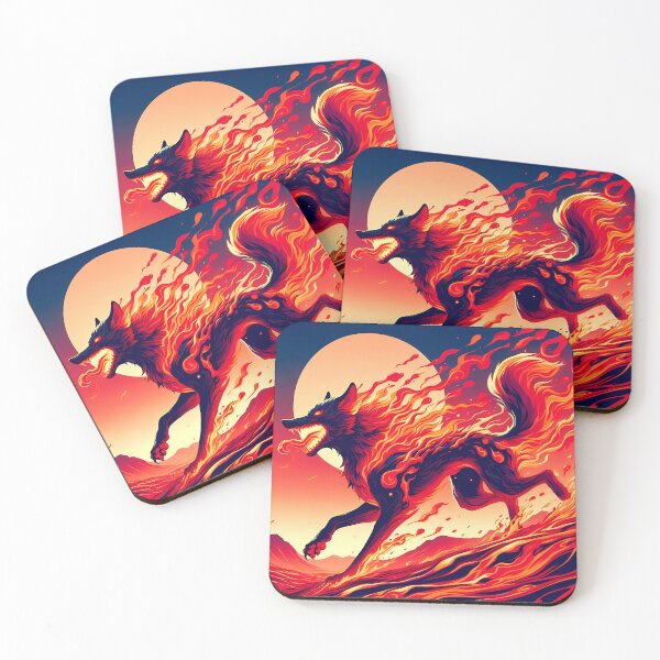 Item preview, Lava Fire Wolf, Ai Generated Art  designed and sold by ACC .