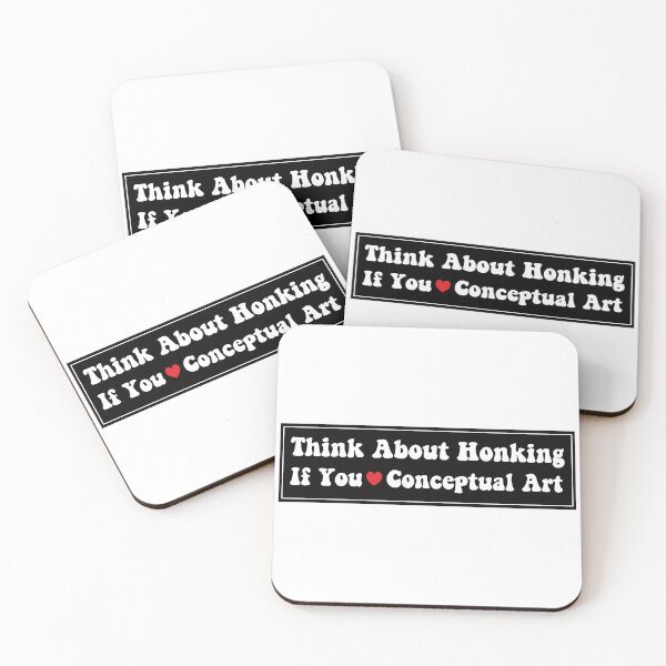Item preview, Think About Honking If You Love Conceptual Art Funny Bumper designed and sold by fanky-bumper.