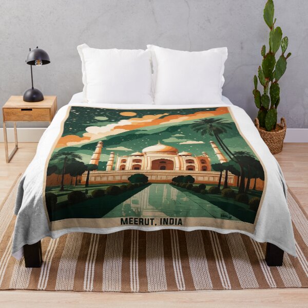 Item preview, Meerutin India Vintage Travel Tourism  designed and sold by TravelersGems.