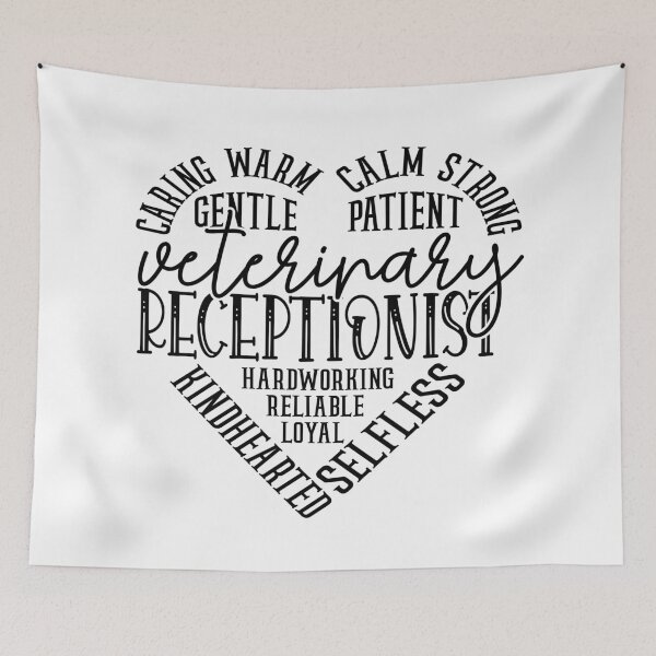 Item preview, Veterinary Receptionist Love designed and sold by TeesYouWant.