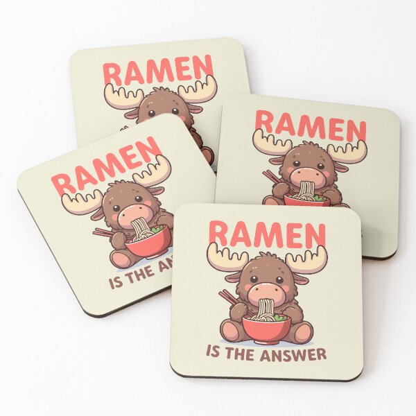 Item preview, Moose Eating Ramen Noodles Food designed and sold by RareBunny.