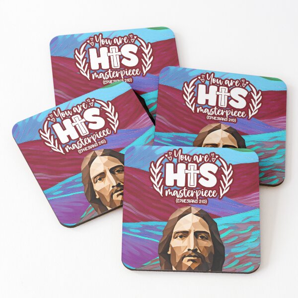 Item preview, Bible verses about strength - Ephesians 2:10 - Blue Purple Abstract Mountain Art designed and sold by SpartanDStore.