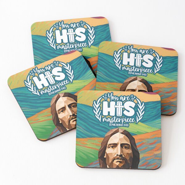 Item preview, Bible verses about strength - Ephesians 2:10 - Pink Orange Teal Abstract Mountain Art designed and sold by SpartanDStore.
