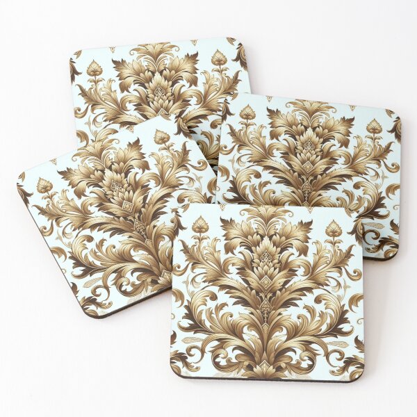 Artikelvorschau, Damast in Gold und Creme entworfen und verkauft von DesignsByPrnces.