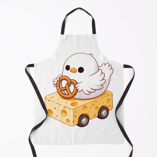 Item preview, Duckling Riding Cheese Car with Pretzel designed and sold by UmbrellaStudio1.