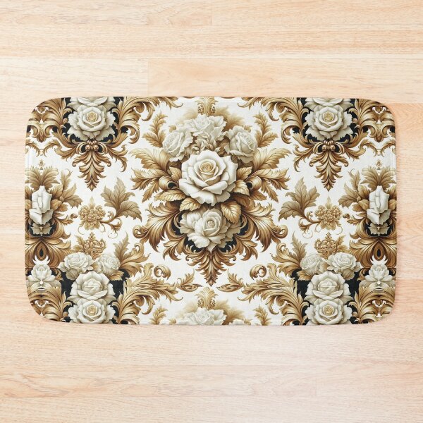Item preview, Gold & Cream Damask With Roses designed and sold by DesignsByPrnces.