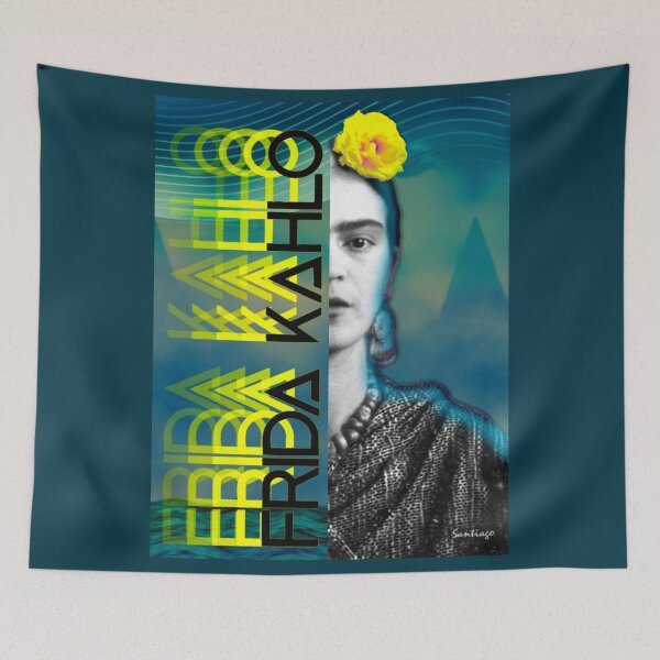 Item preview, Frida with Mountains - Some Color and B&W (Ver 8.5.2) designed and sold by Jorge Santiago Jiménez.