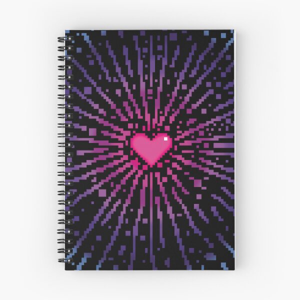 Item preview, Blue and pink Valentines Pixelated heart explosion designed and sold by ByteMode.