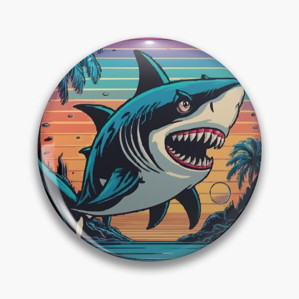 Item preview, cool retro shark in sunglasses designed and sold by MABROTH.