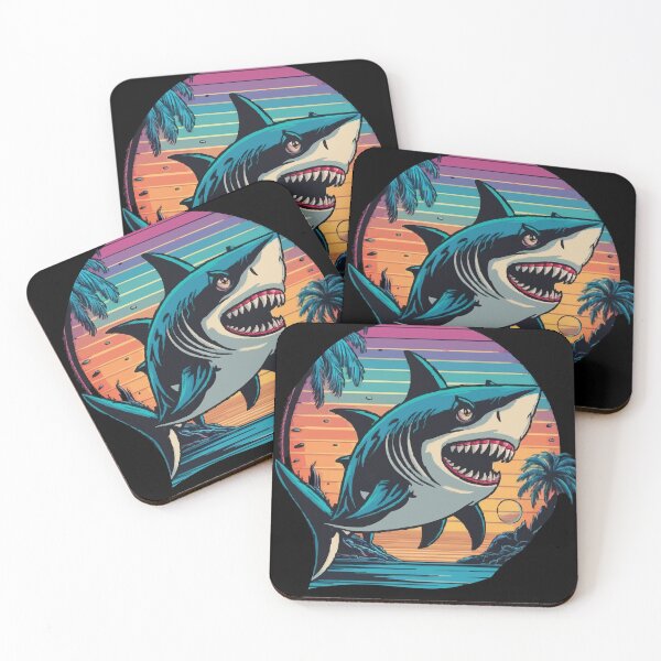 Item preview, cool retro shark in sunglasses designed and sold by MABROTH.