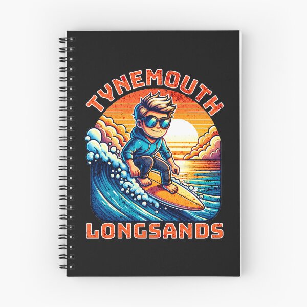 Item preview, Tynemouth Longsands Cartoon Surfer (grunge) designed and sold by MerchByCraig.