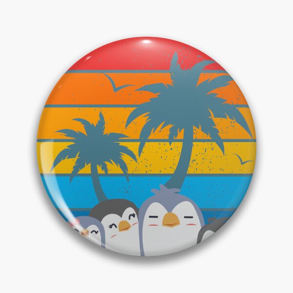Aperçu de l'œuvre Une famille heureuse de pingouins à la plage créée et vendue par MerryCrown.