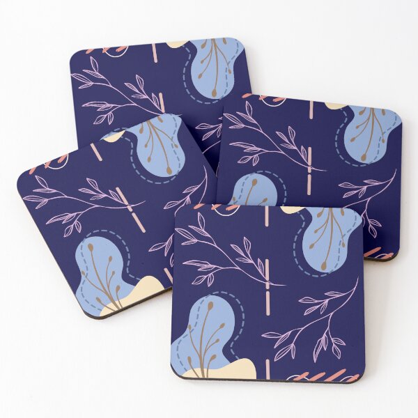 Item preview, Blue Serenity: Leafy Silhouettes designed and sold by herloque.