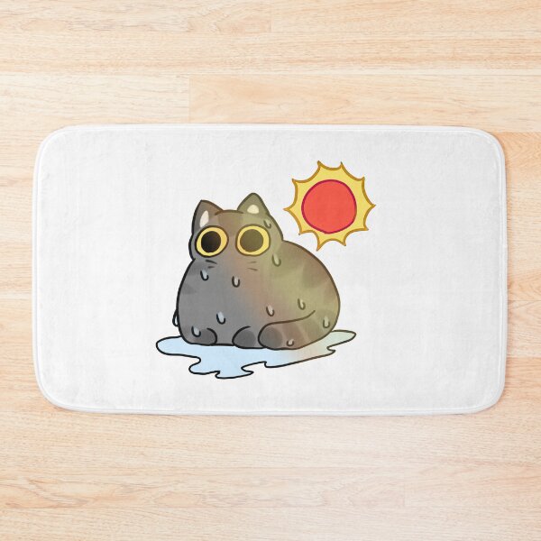 Item preview, Cute cat encounters very hot weather designed and sold by Little KAIJU.