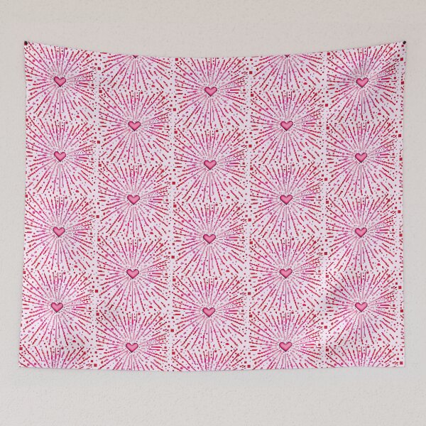 Item preview, Valentines Pixelated pink heart explosion from ByteMode designed and sold by ByteMode.