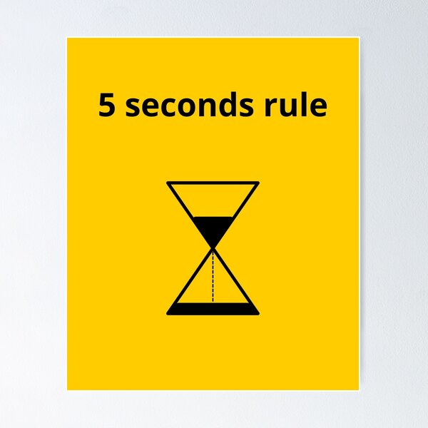 Item preview, Inspirational '5 Second Rule' Poster designed and sold by M-T-Power.