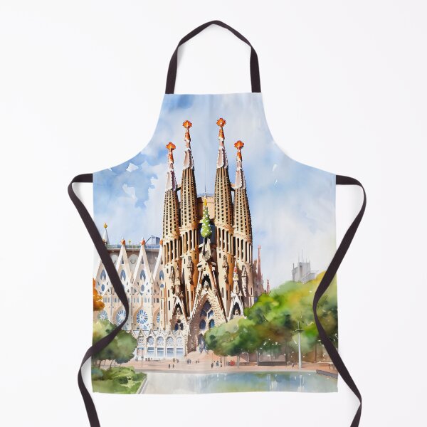 Item preview, Barcelona Sagrada Familia watercolor painting, Barcellona monument, Spain travel, Spanish city, Barcelona souvenir designed and sold by SpettacolArte.