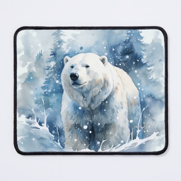 Item preview, Happy Birthday Greeting Cards - Watercolor Blue Polar Bear Gift designed and sold by InkyGenies.