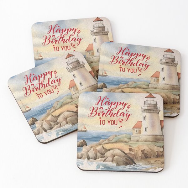 Item preview, Happy Birthday With Seascape Art designed and sold by hurmerinta.