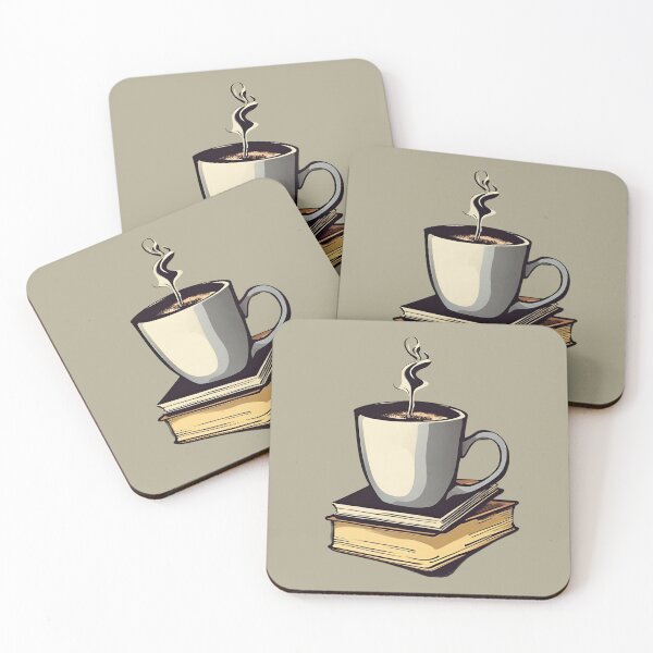 Item preview, Books and Coffee Cup designed and sold by FarmOfCuties.