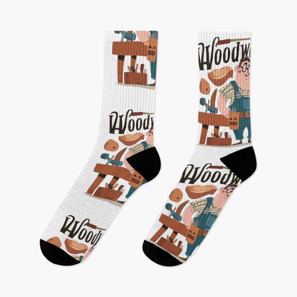 Item preview, Add Some Fun To Your Woodwork Wardrobe With This Simple Cartoon T-Shirt Design designed and sold by thespecialtyhub.