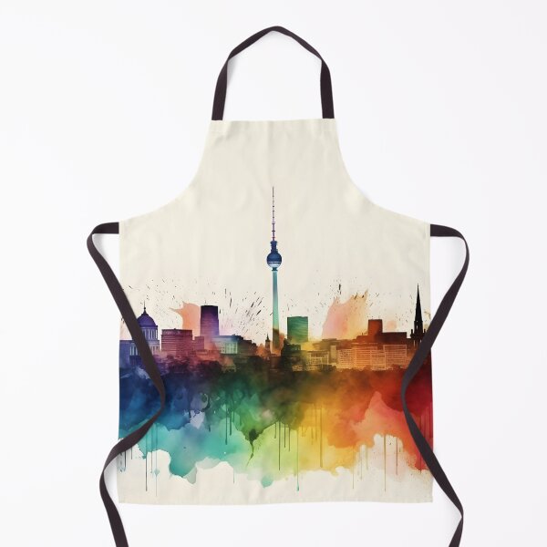 Item preview, Berlin skyline watercolor painting, 2D skyline, Berlin souvenir, Berlin travel, German city, Germany trip designed and sold by SpettacolArte.