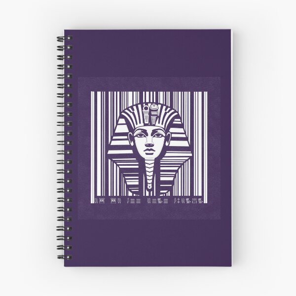 Item preview, Tutankhamun, barcode, hieroglyphs, vintage, ancient Egypt, purple designed and sold by art-of-egypt.