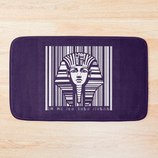 Item preview, Tutankhamun, barcode, hieroglyphs, vintage, ancient Egypt, purple designed and sold by art-of-egypt.