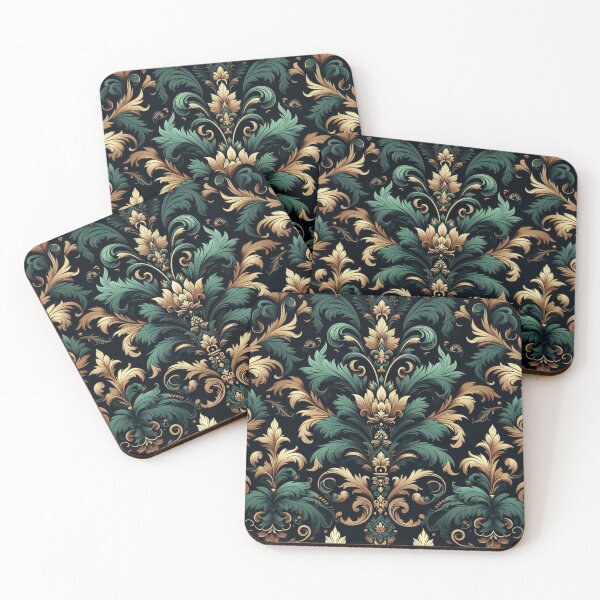 Item preview, Teal & Gold Damask designed and sold by DesignsByPrnces.